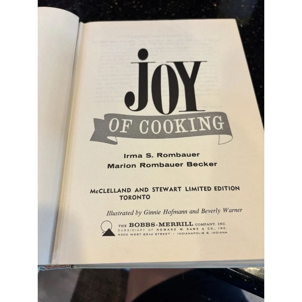 1964 Joy of Cooking Hardcover Cookbook Irma Rombauer Becker Vintage